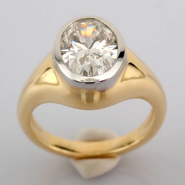 Oval Cut Lab-Grown Diamond Ring - 2.05 Total Carat (IGI Certified) - 3