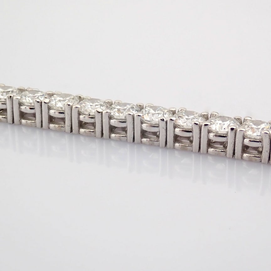 Round Cut Lab-Grown Diamond Tennis Bracelet - 7.27 Total Carat (MDI Certified) - 4