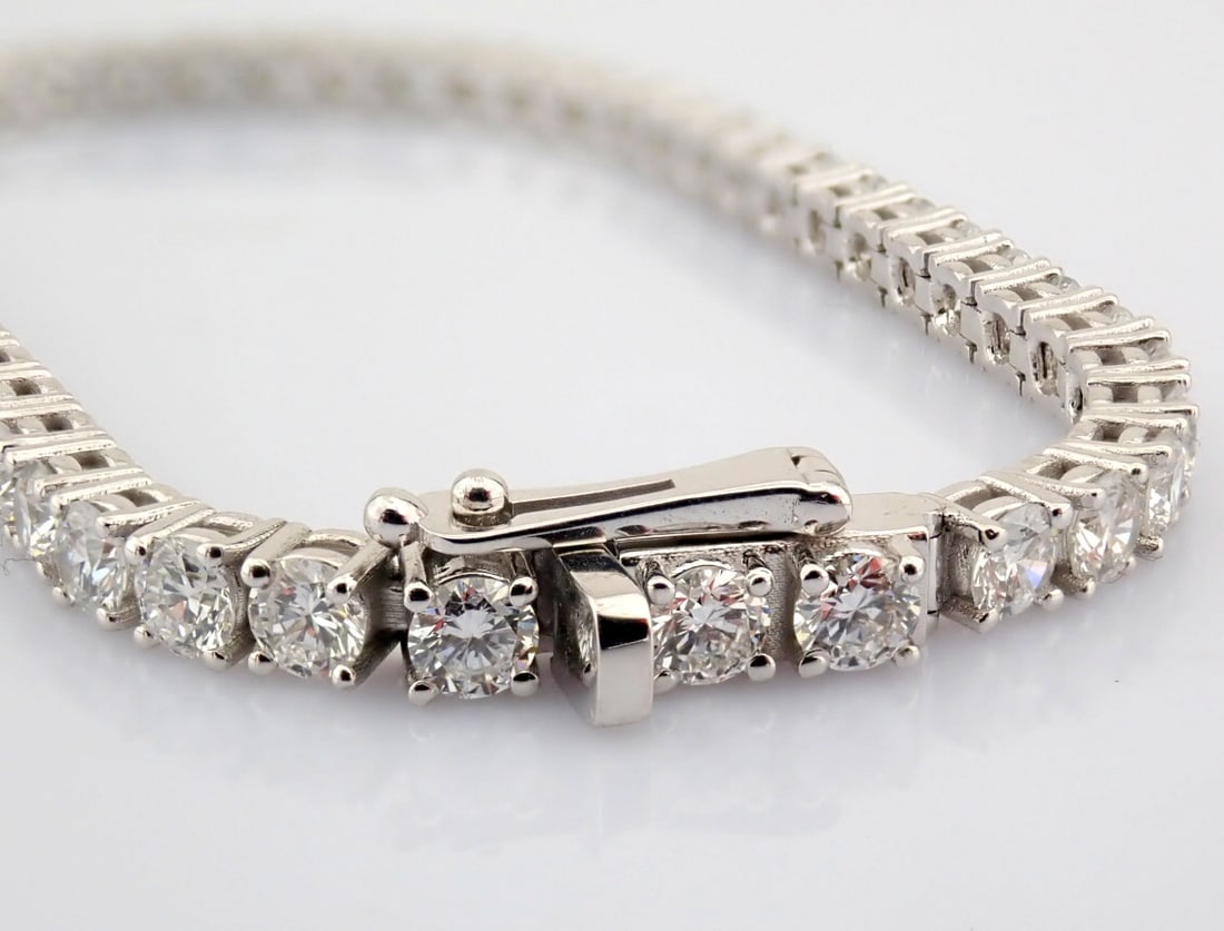Round Cut Lab-Grown Diamond Tennis Bracelet - 7.27 Total Carat (MDI Certified) - 5