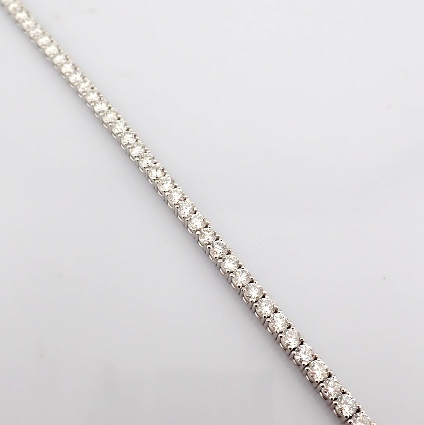 Round Cut Lab-Grown Diamond Tennis Bracelet - 7.27 Total Carat (MDI Certified) - 6