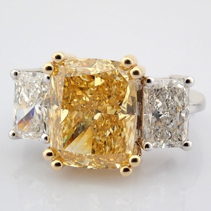 Cushion Cut Lab-Grown Diamond Ring - 6.95 Total Carat (IGI Certified) - 2