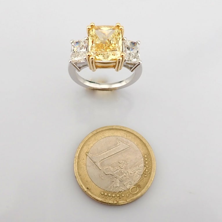 Cushion Cut Lab-Grown Diamond Ring - 6.95 Total Carat (IGI Certified) - 7