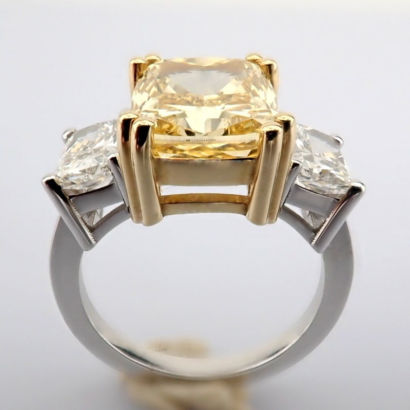 Cushion Cut Lab-Grown Diamond Ring - 6.95 Total Carat (IGI Certified) - 9