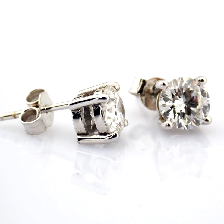 Round Cut Lab-Grown Diamond Earring - 1.89 Total Carat (MDI Certified) - 2