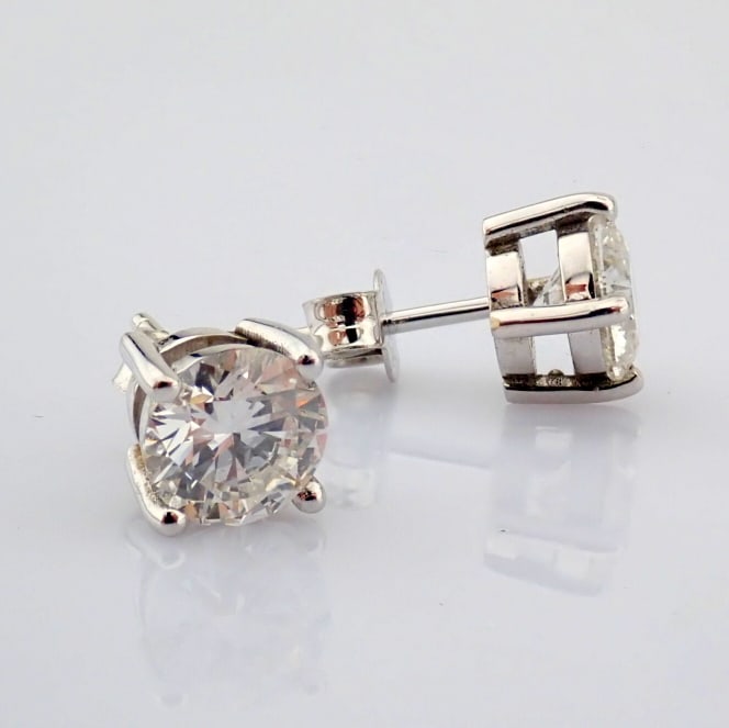 Round Cut Lab-Grown Diamond Earring - 1.89 Total Carat (MDI Certified) - 4