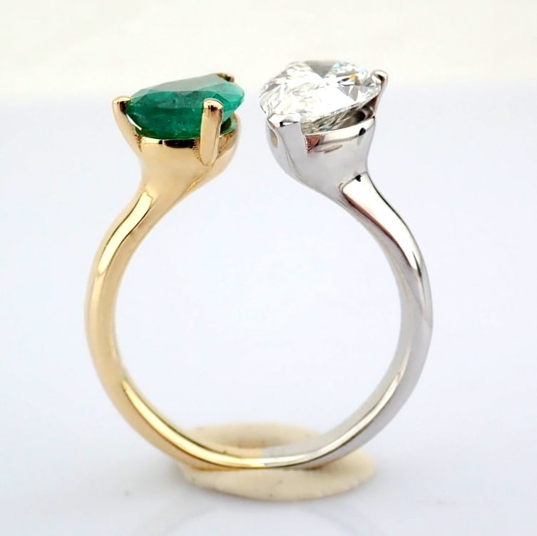 Pear Cut Lab-Grown Diamond Ring - 3.17 Total Carat (IGI Certified) - 7