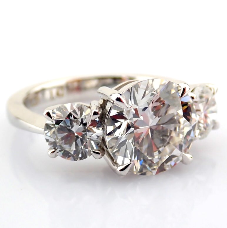 Round Cut Lab-Grown Diamond Ring - 4.71 Total Carat (IGI Certified) - 3