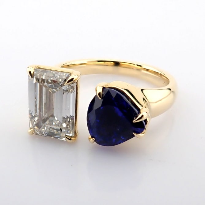 Emerald Cut Lab-Grown Diamond Ring - 5.04 Total Carat (IGI Certified) - 8