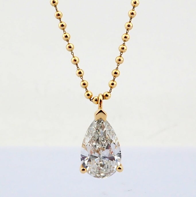 Pear Cut Lab-Grown Diamond Necklace - 6 Total Carat (IGI Certified) - 9