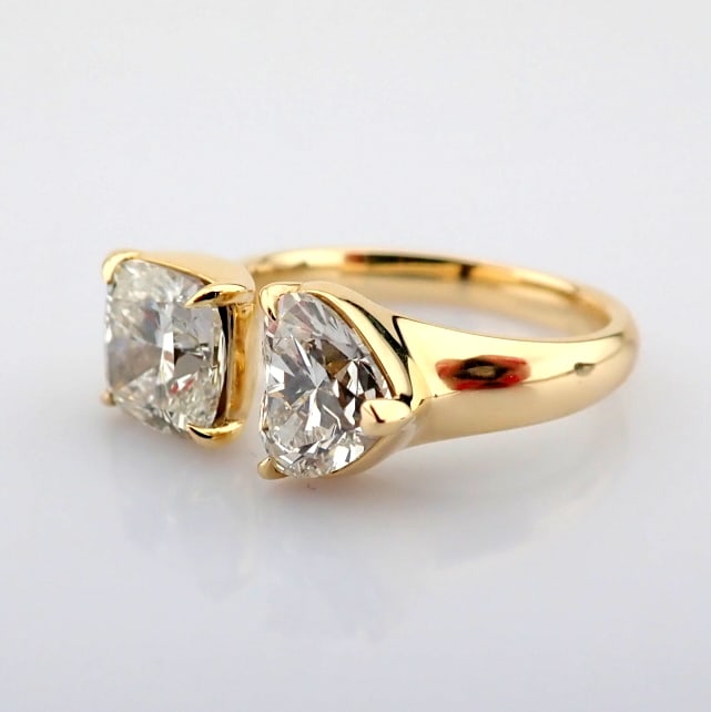 Cushion Cut Lab-Grown Diamond Ring - 3.77 Total Carat (IGI Certified) - 5