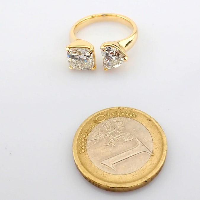 Cushion Cut Lab-Grown Diamond Ring - 3.77 Total Carat (IGI Certified) - 6