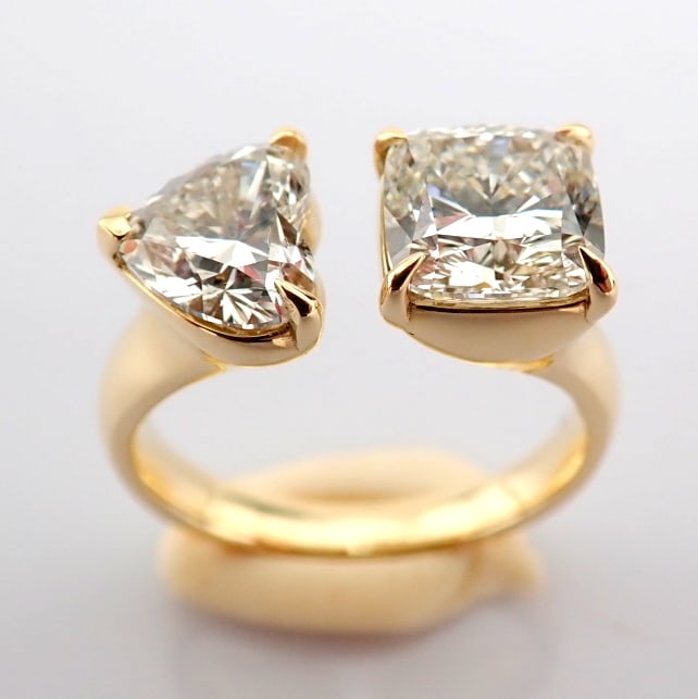 Cushion Cut Lab-Grown Diamond Ring - 3.77 Total Carat (IGI Certified) - 7