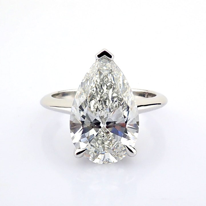 Pear Cut Lab-Grown Diamond Ring - 4.1 Total Carat (IGI Certified) - 3