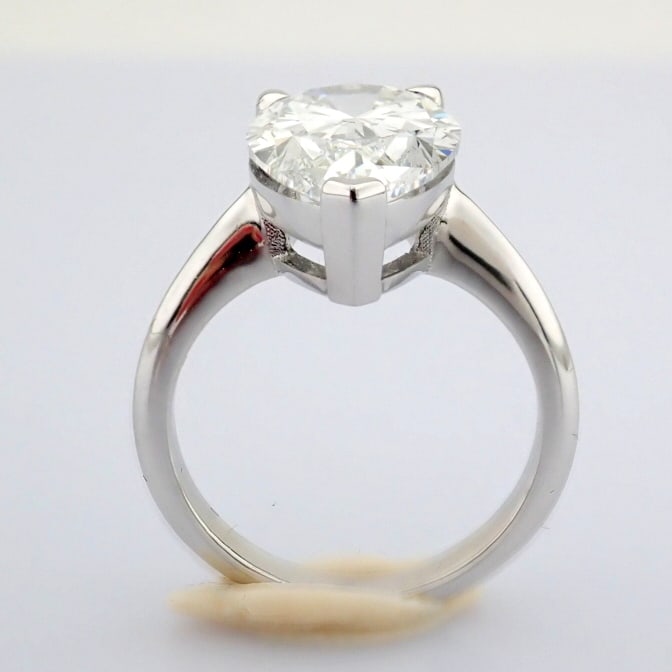 Pear Cut Lab-Grown Diamond Ring - 4.1 Total Carat (IGI Certified) - 9