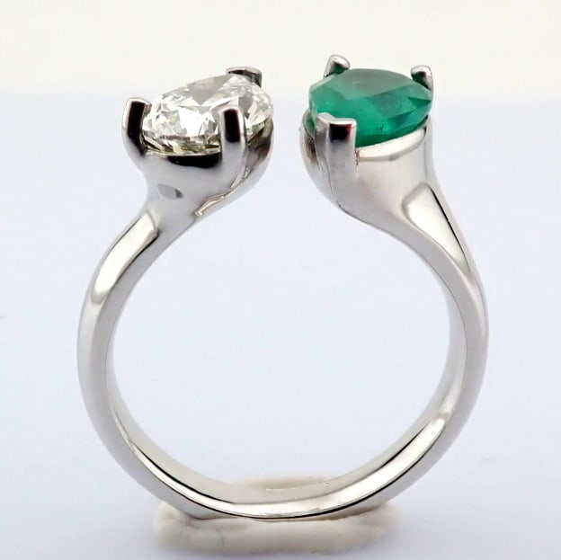 Pear Cut Lab-Grown Diamond Ring - 2.44 Total Carat (IGI Certified) - 3