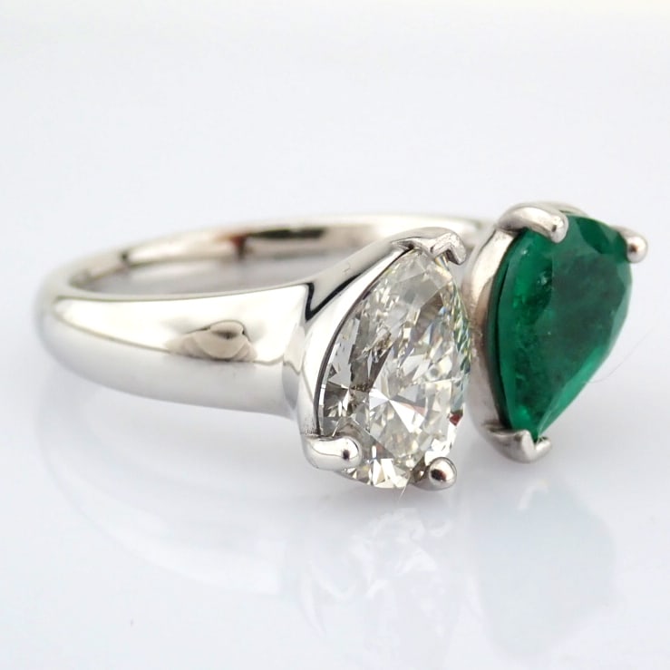 Pear Cut Lab-Grown Diamond Ring - 2.44 Total Carat (IGI Certified) - 4