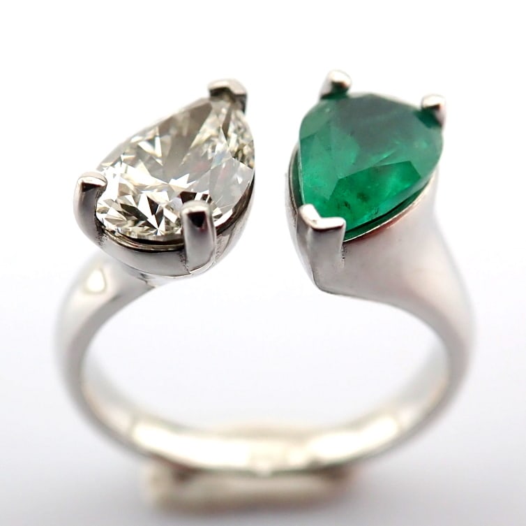 Pear Cut Lab-Grown Diamond Ring - 2.44 Total Carat (IGI Certified) - 5