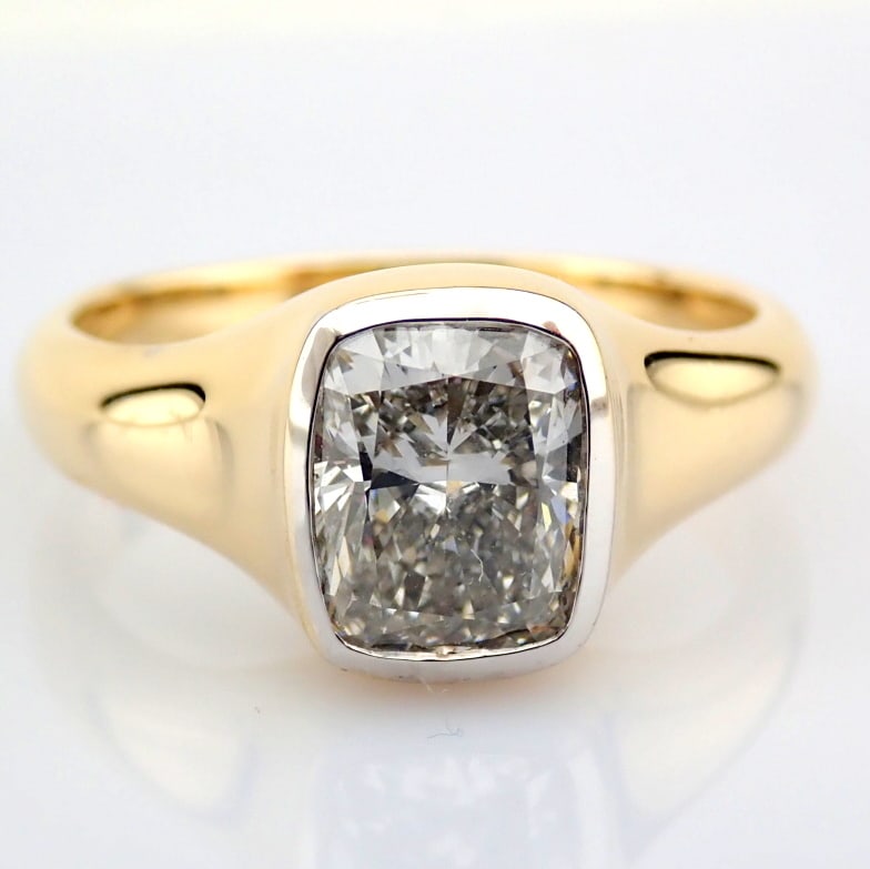 Cushion Cut Lab-Grown Diamond Ring - 1.43 Total Carat (IGI Certified) - 2