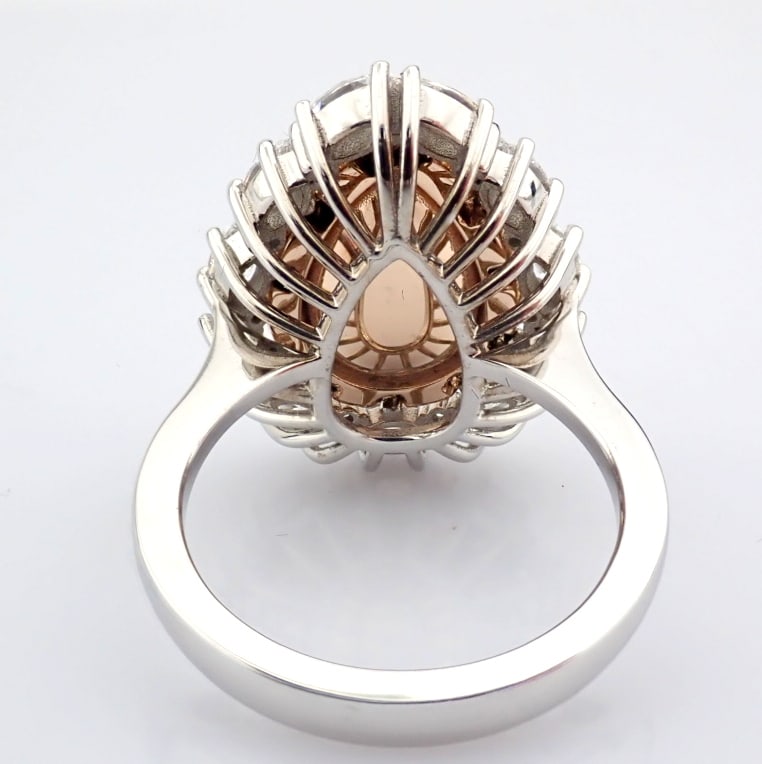 Pear Cut Lab-Grown Diamond Ring - 5.2 Total Carat (IGI Certified) - 5