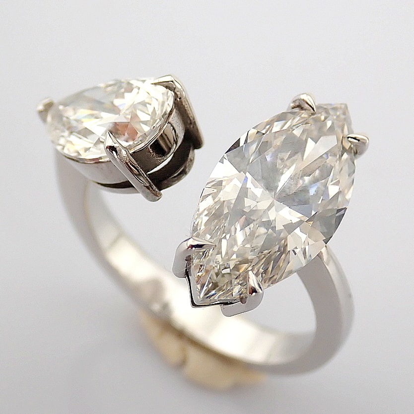 Marquise Cut Lab-Grown Diamond Ring - 4.9 Total Carat (IGI Certified) - 3