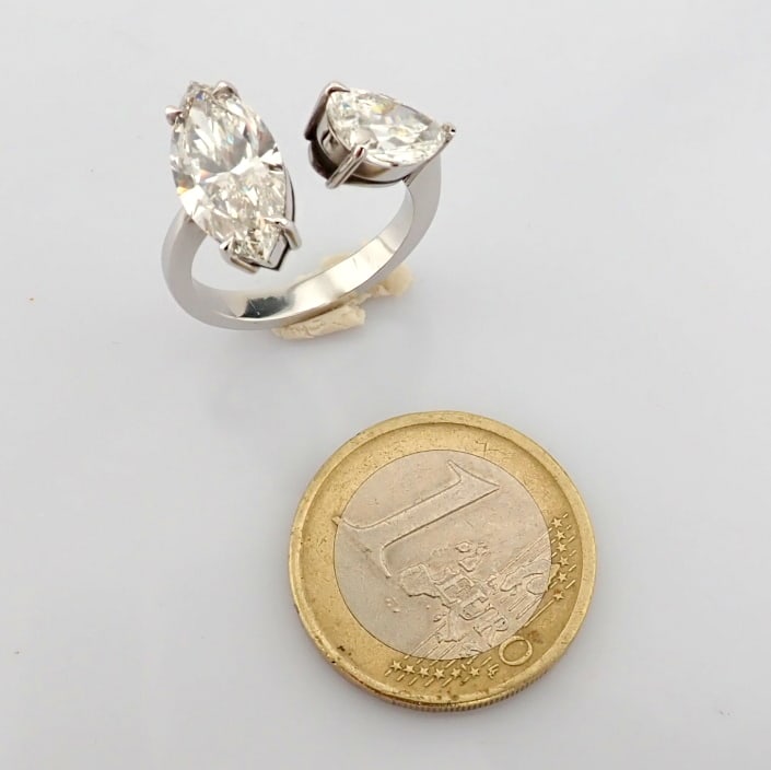 Marquise Cut Lab-Grown Diamond Ring - 4.9 Total Carat (IGI Certified) - 7