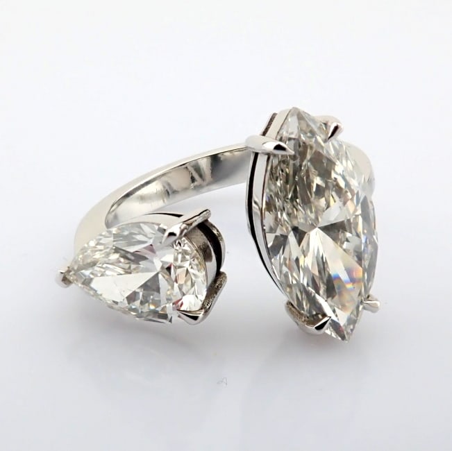 Marquise Cut Lab-Grown Diamond Ring - 4.9 Total Carat (IGI Certified) - 8