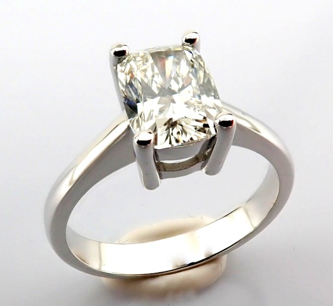 Cushion Cut Lab-Grown Diamond Ring - 1.49 Total Carat (IGI Certified) - 3