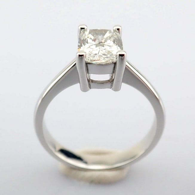 Cushion Cut Lab-Grown Diamond Ring - 1.49 Total Carat (IGI Certified) - 4