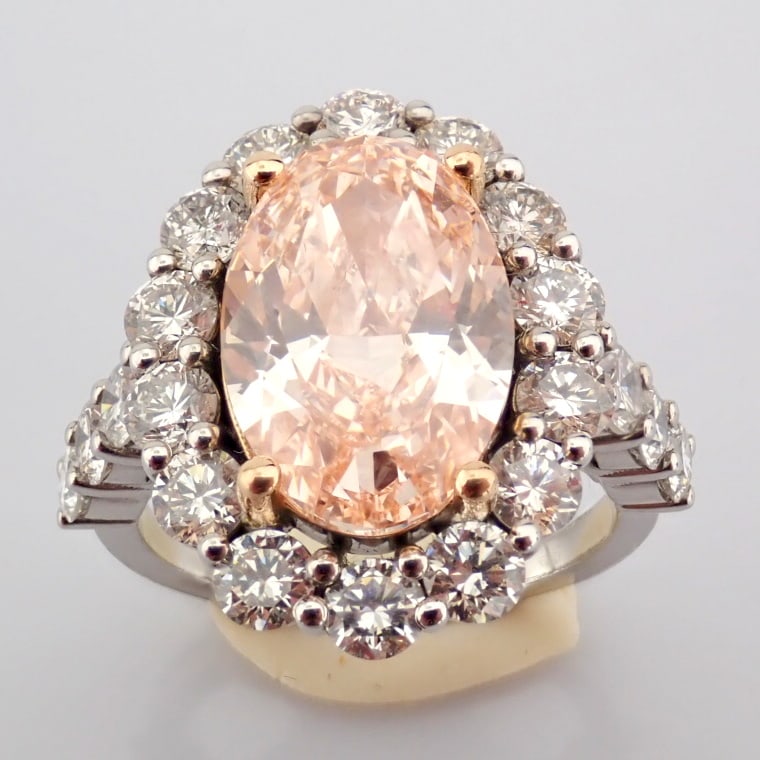 Oval Cut Lab-Grown Diamond Ring - 7.64 Total Carat (IGI Certified) - 4