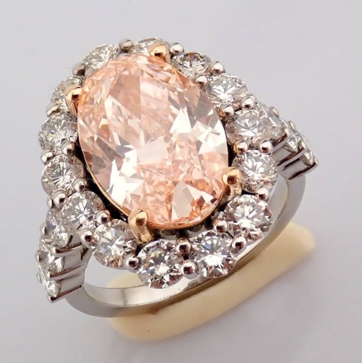 Oval Cut Lab-Grown Diamond Ring - 7.64 Total Carat (IGI Certified) - 6