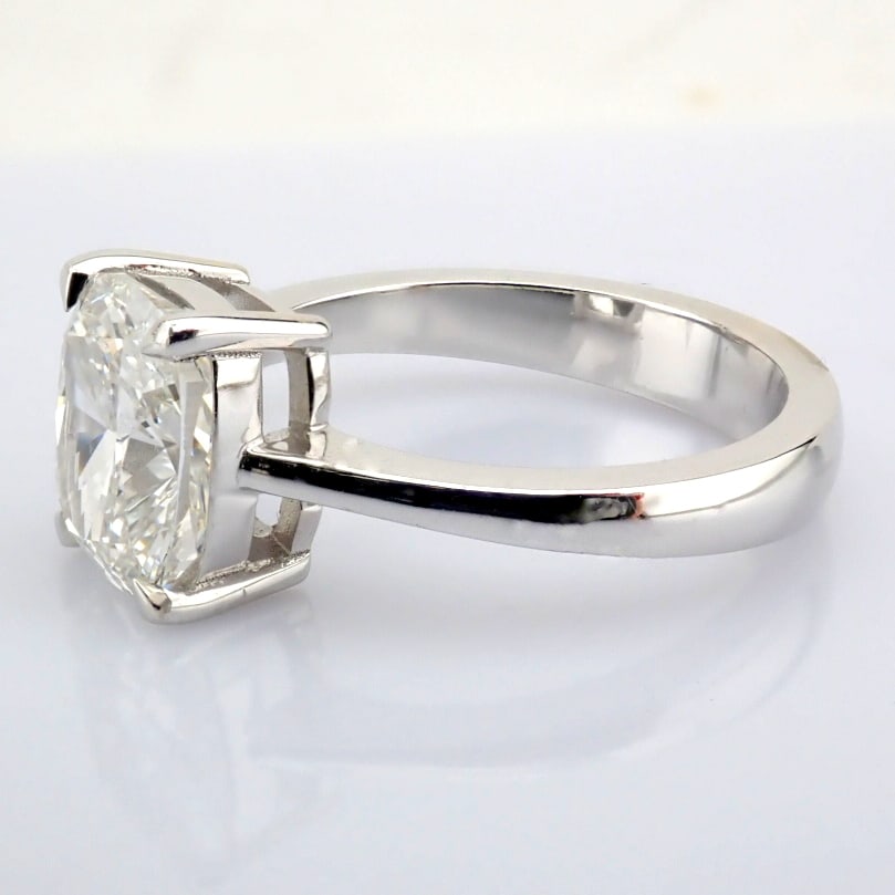 Cushion Cut Lab-Grown Diamond Ring - 3.05 Total Carat (IGI Certified) - 6