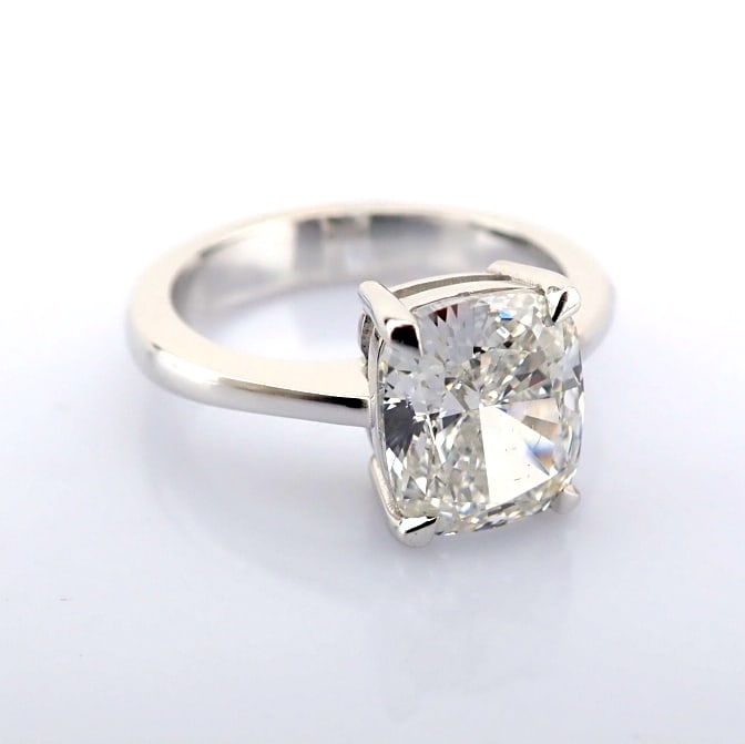 Cushion Cut Lab-Grown Diamond Ring - 3.05 Total Carat (IGI Certified) - 7