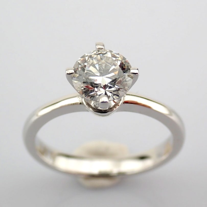 Round Cut Lab-Grown Diamond Ring - 1 Total Carat (IGI Certified) - 4