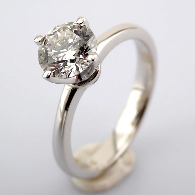 Round Cut Lab-Grown Diamond Ring - 1 Total Carat (IGI Certified) - 6