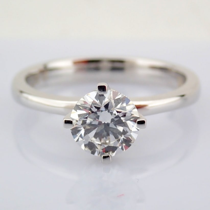 Round Cut Lab-Grown Diamond Ring - 1 Total Carat (IGI Certified) - 7