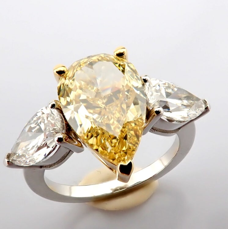 Pear Cut Lab-Grown Diamond Ring - 5.99 Total Carat (IGI Certified) (1 of 7)