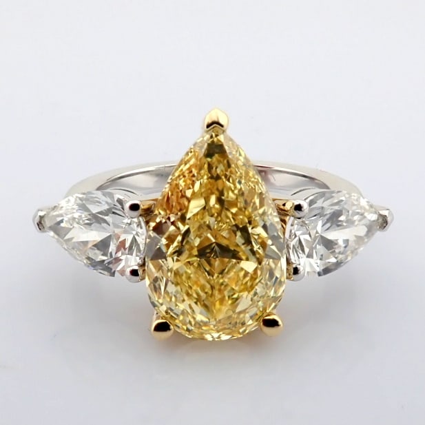 Pear Cut Lab-Grown Diamond Ring - 5.99 Total Carat (IGI Certified) - 4