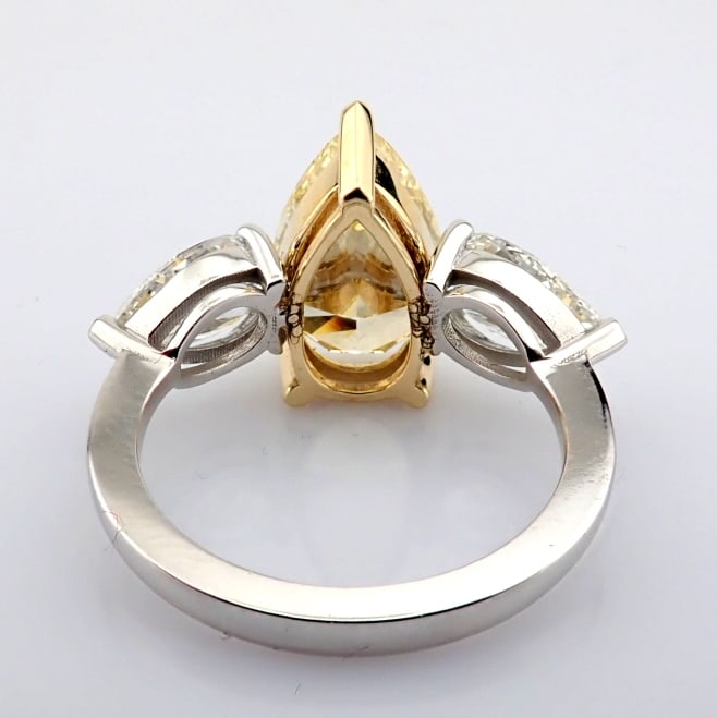 Pear Cut Lab-Grown Diamond Ring - 5.99 Total Carat (IGI Certified) - 6