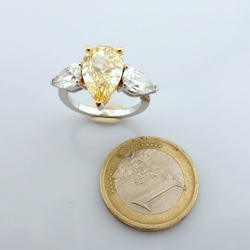 Pear Cut Lab-Grown Diamond Ring - 5.99 Total Carat (IGI Certified) - 7