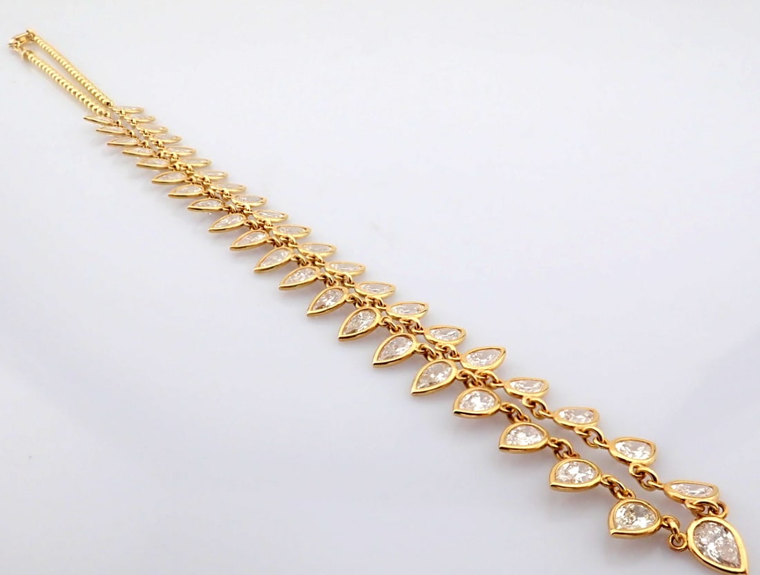 Pear Cut Lab-Grown Diamond Necklace - 7.01 Total Carat (MDI Certified) - 5