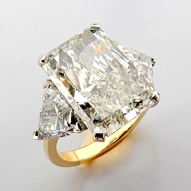 Radiant Cut Lab-Grown Diamond Ring - 10.82 Total Carat (IGI Certified) - 3