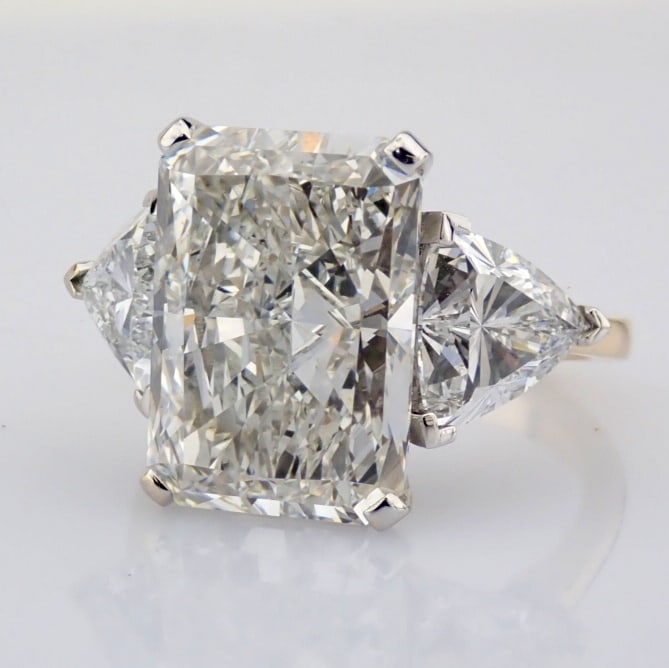 Radiant Cut Lab-Grown Diamond Ring - 10.82 Total Carat (IGI Certified) - 6