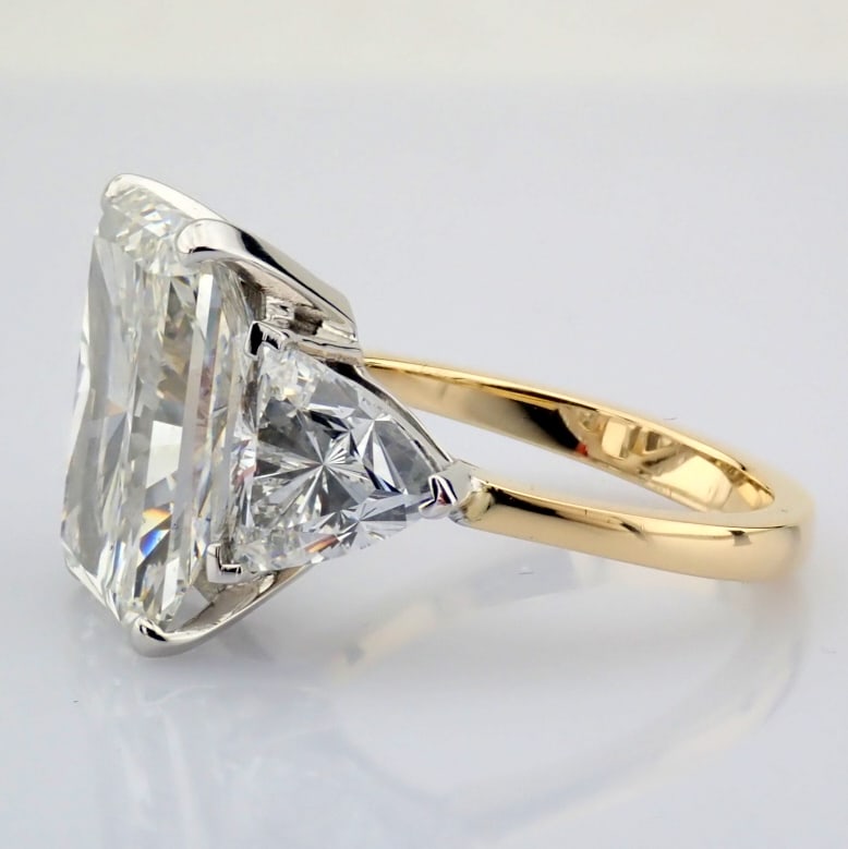 Radiant Cut Lab-Grown Diamond Ring - 10.82 Total Carat (IGI Certified) - 7