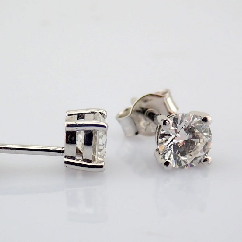 Round Cut Lab-Grown Diamond Earring - 1.07 Total Carat (MDI Certified) - 2