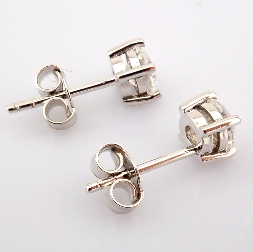 Round Cut Lab-Grown Diamond Earring - 1.07 Total Carat (MDI Certified) - 4