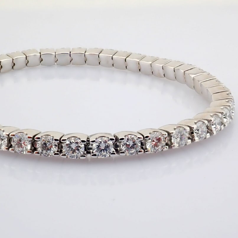 Round Cut Lab-Grown Diamond Tennis Bracelet - 4.85 Total Carat (MDI Certified) - 2