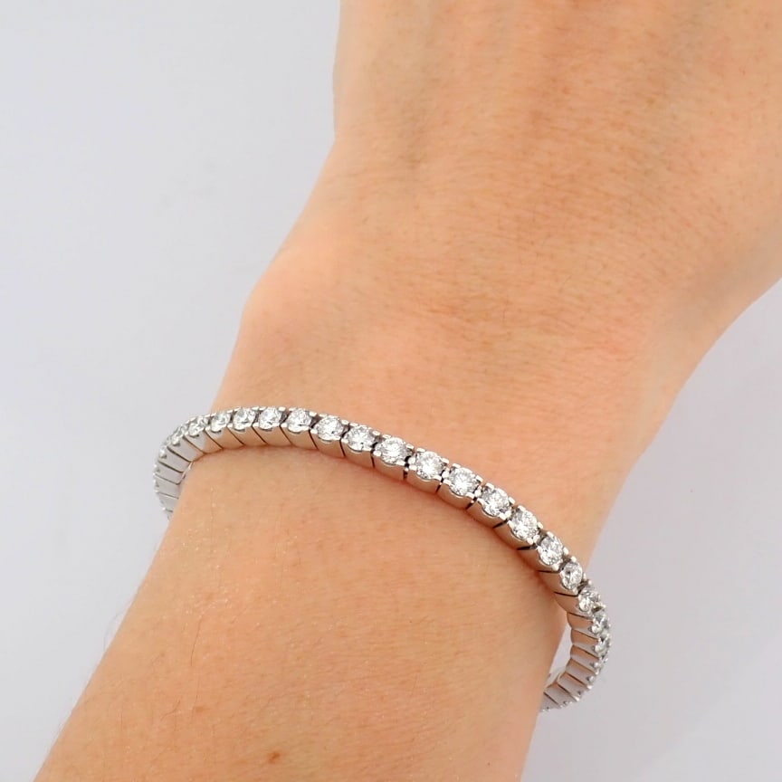 Round Cut Lab-Grown Diamond Tennis Bracelet - 4.85 Total Carat (MDI Certified) - 4