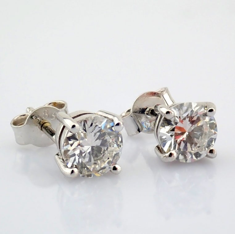 Round Cut Lab-Grown Diamond Earring - 1.5 Total Carat (MDI Certified) - 2