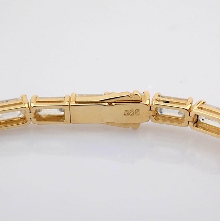 Emerald Cut Lab-Grown Diamond Tennis Bracelet - 10.16 Total Carat (MDI Certified) - 6