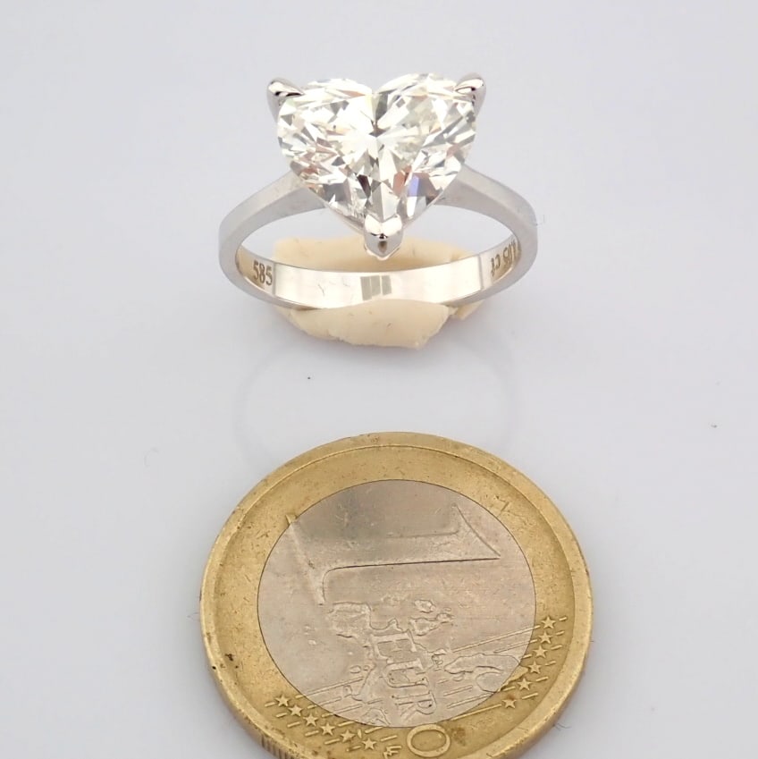Heart Cut Lab-Grown Diamond Ring - 4.05 Total Carat (IGI Certified) - 6